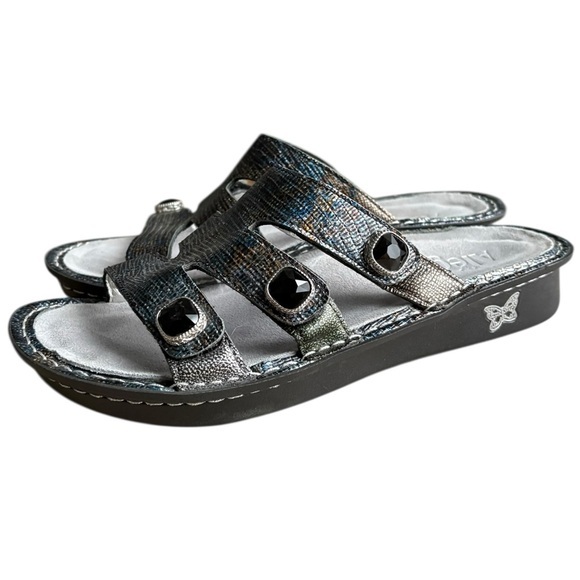 Alegria Shoes - Alegria Venice Sandals Women Leather Slide Eu 37/US7-7.5 Comfort Shoe.